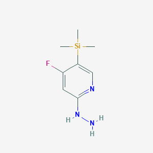 4-Fluoro-2-hydrazinyl-5-(trimethylsilyl)pyridine