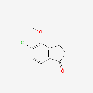 molecular formula C10H9ClO2 B15070160 5-Chloro-4-methoxy-2,3-dihydro-1H-inden-1-one 