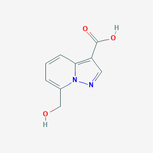 molecular formula C9H8N2O3 B15070163 7-(Hydroxymethyl)pyrazolo[1,5-a]pyridine-3-carboxylic acid 