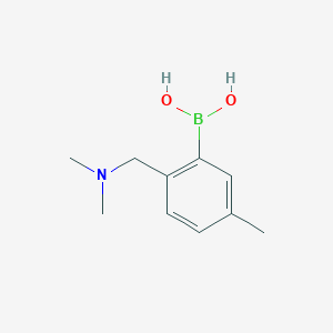 molecular formula C10H16BNO2 B15070171 (2-((Dimethylamino)methyl)-5-methylphenyl)boronic acid CAS No. 874633-63-3