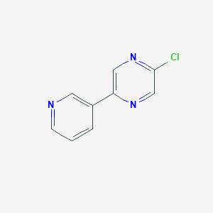 molecular formula C9H6ClN3 B15070181 2-Chloro-5-(pyridin-3-yl)pyrazine 