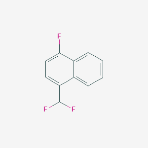 molecular formula C11H7F3 B15070186 1-(Difluoromethyl)-4-fluoronaphthalene 