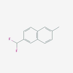 molecular formula C12H10F2 B15070198 2-(Difluoromethyl)-6-methylnaphthalene 