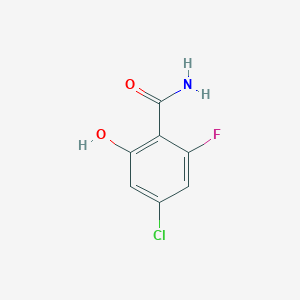 molecular formula C7H5ClFNO2 B15070220 4-Chloro-2-fluoro-6-hydroxybenzamide CAS No. 1110662-23-1