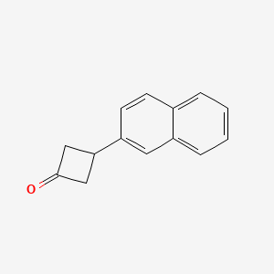 molecular formula C14H12O B15070228 Cyclobutanone, 3-(2-naphthalenyl)- CAS No. 335331-53-8