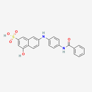 molecular formula C23H18N2O5S B1507025 6-(4-Benzamidoanilino)-1-naphthol-3-sulfonic acid 