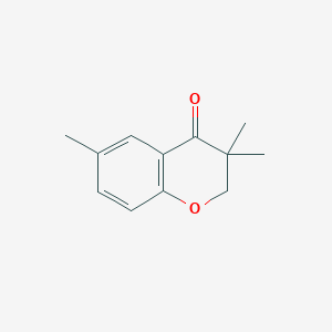 molecular formula C12H14O2 B15070253 3,3,6-Trimethyl-2,3-dihydro-4H-1-benzopyran-4-one CAS No. 143572-10-5