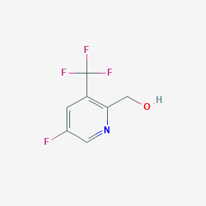 molecular formula C7H5F4NO B15070259 (5-Fluoro-3-(trifluoromethyl)pyridin-2-yl)methanol 