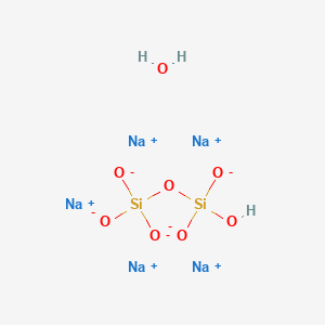 molecular formula H3Na5O8Si2 B1507026 Sodium hydrogen disilicate-hydrate CAS No. 38785-33-0