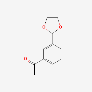 molecular formula C11H12O3 B15070263 1-(3-(1,3-Dioxolan-2-yl)phenyl)ethanone CAS No. 153329-05-6