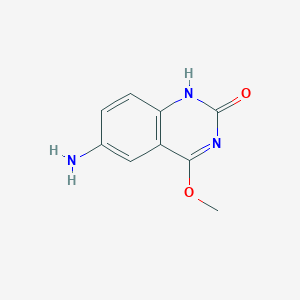 molecular formula C9H9N3O2 B15070264 6-Amino-4-methoxyquinazolin-2-ol 