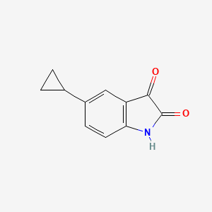 molecular formula C11H9NO2 B15070273 5-Cyclopropylindoline-2,3-dione CAS No. 893738-56-2