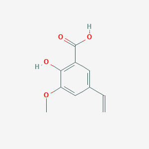 molecular formula C10H10O4 B15070286 2-Hydroxy-3-methoxy-5-vinylbenzoic acid 