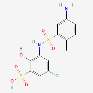 molecular formula C13H13ClN2O6S2 B1507029 2-Methyl-5-amino-2'-hydroxy-3'-sulfo-5'-chlorobenzenesulfonanilide CAS No. 6528-45-6