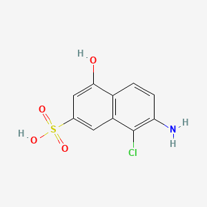 molecular formula C10H8ClNO4S B1507031 7-Amino-8-chloro-4-hydroxynaphthalene-2-sulfonic acid CAS No. 6361-45-1