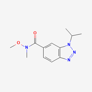 molecular formula C12H16N4O2 B1507033 1-Isopropyl-N-methoxy-N-methyl-1H-benzo[D][1,2,3]triazole-6-carboxamide CAS No. 467235-06-9