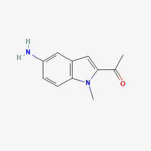 molecular formula C11H12N2O B15070337 1-(5-Amino-1-methyl-1H-indol-2-yl)ethanone 