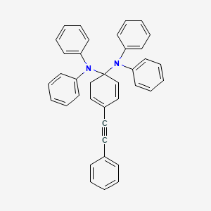 molecular formula C38H30N2 B1507035 N~1~,N~1~,N'~1~,N'~1~-Tetraphenyl-4-(phenylethynyl)cyclohexa-2,4-diene-1,1-diamine CAS No. 607716-27-8