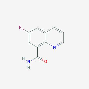 molecular formula C10H7FN2O B15070363 6-Fluoroquinoline-8-carboxamide 