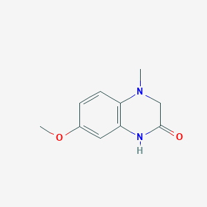 molecular formula C10H12N2O2 B15070374 7-Methoxy-4-methyl-3,4-dihydroquinoxalin-2(1H)-one 