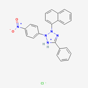 molecular formula C23H18ClN5O2 B1507038 3-(Naphthalen-1-yl)-2-(4-nitrophenyl)-5-phenyl-2,3-dihydro-1H-tetrazol-1-ium chloride CAS No. 25413-85-8