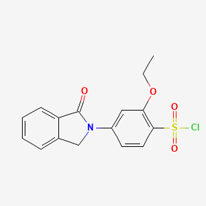molecular formula C16H14ClNO4S B1507042 2-Ethoxy-4-(1-oxo-1,3-dihydro-2H-isoindol-2-yl)benzene-1-sulfonyl chloride CAS No. 277758-54-0