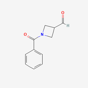 molecular formula C11H11NO2 B15070434 1-Benzoylazetidine-3-carbaldehyde CAS No. 887588-70-7