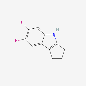 molecular formula C11H9F2N B15070443 6,7-Difluoro-1,2,3,4-tetrahydrocyclopenta[b]indole 