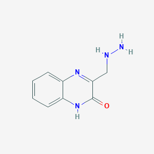 molecular formula C9H10N4O B15070461 3-(Hydrazinylmethyl)quinoxalin-2(1H)-one CAS No. 349549-02-6