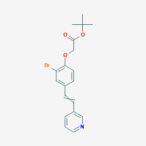 tert-Butyl {2-bromo-4-[2-(pyridin-3-yl)ethenyl]phenoxy}acetate