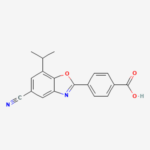 molecular formula C18H14N2O3 B1507050 4-(5-Cyano-7-isopropylbenzo[d]oxazol-2-yl)benzoic acid 