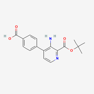 4-[3-Amino-2-(tert-butoxycarbonyl)pyridin-4-yl]benzoic acid