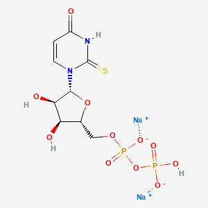 molecular formula C9H12N2Na2O11P2S B1507056 disodium;[[(2R,3S,4R,5R)-3,4-dihydroxy-5-(4-oxo-2-sulfanylidenepyrimidin-1-yl)oxolan-2-yl]methoxy-oxidophosphoryl] hydrogen phosphate 