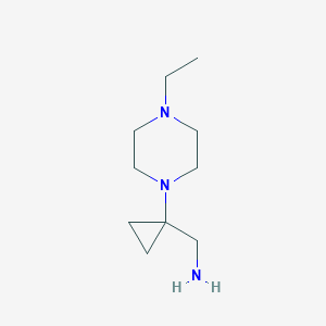 molecular formula C10H21N3 B15070561 (1-(4-Ethylpiperazin-1-yl)cyclopropyl)methanamine 