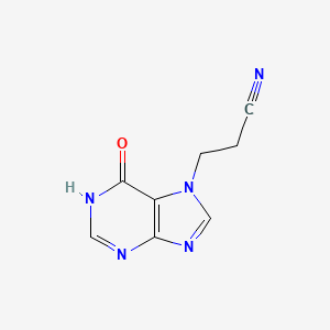 3-(6-Oxo-3,6-dihydro-7H-purin-7-yl)propanenitrile