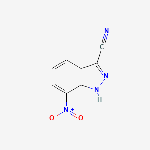 molecular formula C8H4N4O2 B15070582 7-Nitro-1H-indazole-3-carbonitrile 