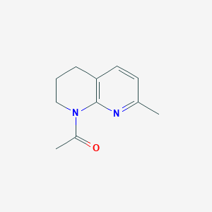 molecular formula C11H14N2O B15070681 1-(7-Methyl-3,4-dihydro-1,8-naphthyridin-1(2H)-yl)ethanone 