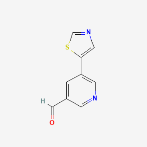 molecular formula C9H6N2OS B15070682 5-(Thiazol-5-yl)nicotinaldehyde CAS No. 1346687-57-7