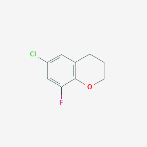 molecular formula C9H8ClFO B15070704 6-Chloro-8-fluorochroman 