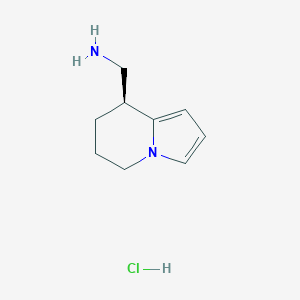 molecular formula C9H15ClN2 B15070707 (S)-(5,6,7,8-Tetrahydroindolizin-8-YL)methanamine hydrochloride 