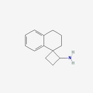 molecular formula C13H17N B15070762 3',4'-Dihydro-2'H-spiro[cyclobutane-1,1'-naphthalen]-2-amine 