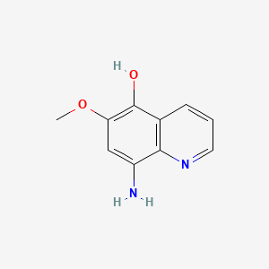 molecular formula C10H10N2O2 B15070768 5-Hydroxy-6-methoxy-8-aminoquinoline CAS No. 67472-57-5