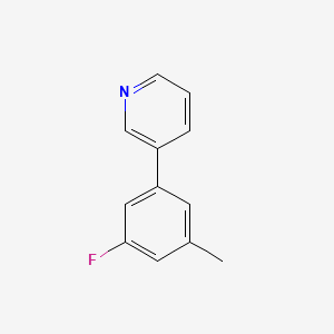 molecular formula C12H10FN B15070797 3-(3-Fluoro-5-methyl-phenyl)-pyridine 