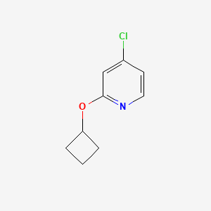 molecular formula C9H10ClNO B15070822 4-Chloro-2-cyclobutoxypyridine CAS No. 1346706-99-7