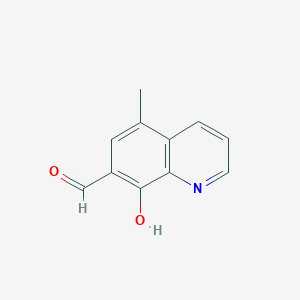 molecular formula C11H9NO2 B15070839 8-Hydroxy-5-methylquinoline-7-carbaldehyde CAS No. 5541-74-2