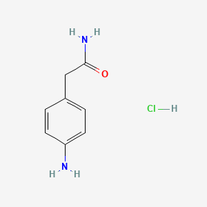 molecular formula C8H11ClN2O B15070856 2-(4-Aminophenyl)acetamide hydrochloride 