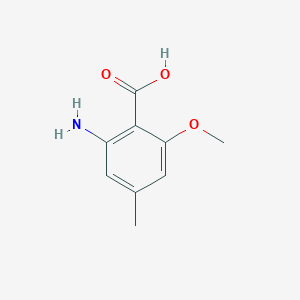 molecular formula C9H11NO3 B15070877 2-Amino-6-methoxy-4-methylbenzoic acid 