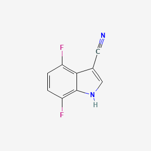 molecular formula C9H4F2N2 B15070881 4,7-Difluoro-1H-indole-3-carbonitrile 