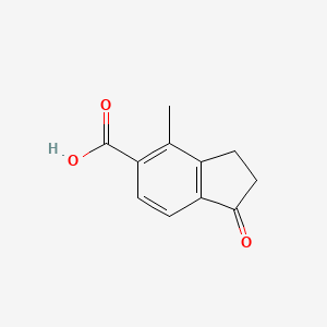 molecular formula C11H10O3 B15070916 4-Methyl-1-oxo-2,3-dihydro-1H-indene-5-carboxylic acid 