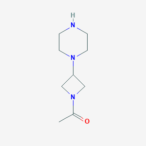 molecular formula C9H17N3O B15070958 1-(3-(Piperazin-1-yl)azetidin-1-yl)ethanone 